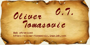 Oliver Tomasović vizit kartica